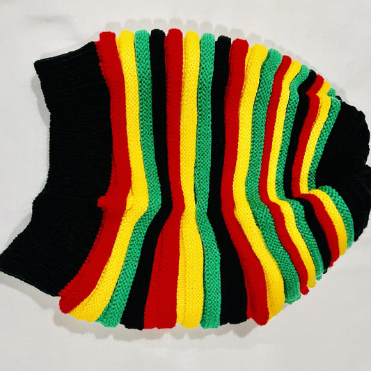 Red, Gold, Green & Black - Knitted Hat