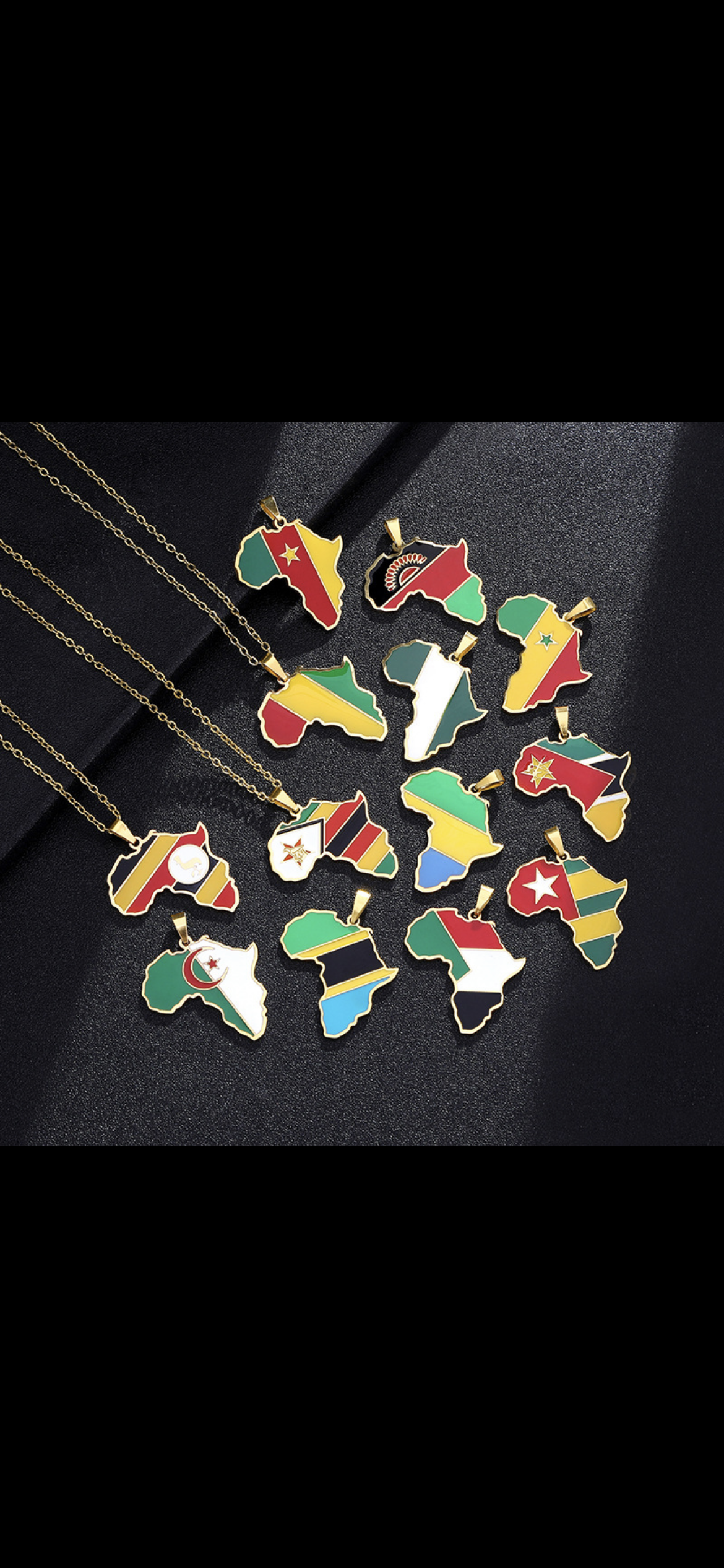 African Map Necklaces